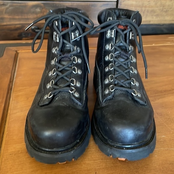 HARLEY Davidson Lace Up Boots Size 8.5 main image 12